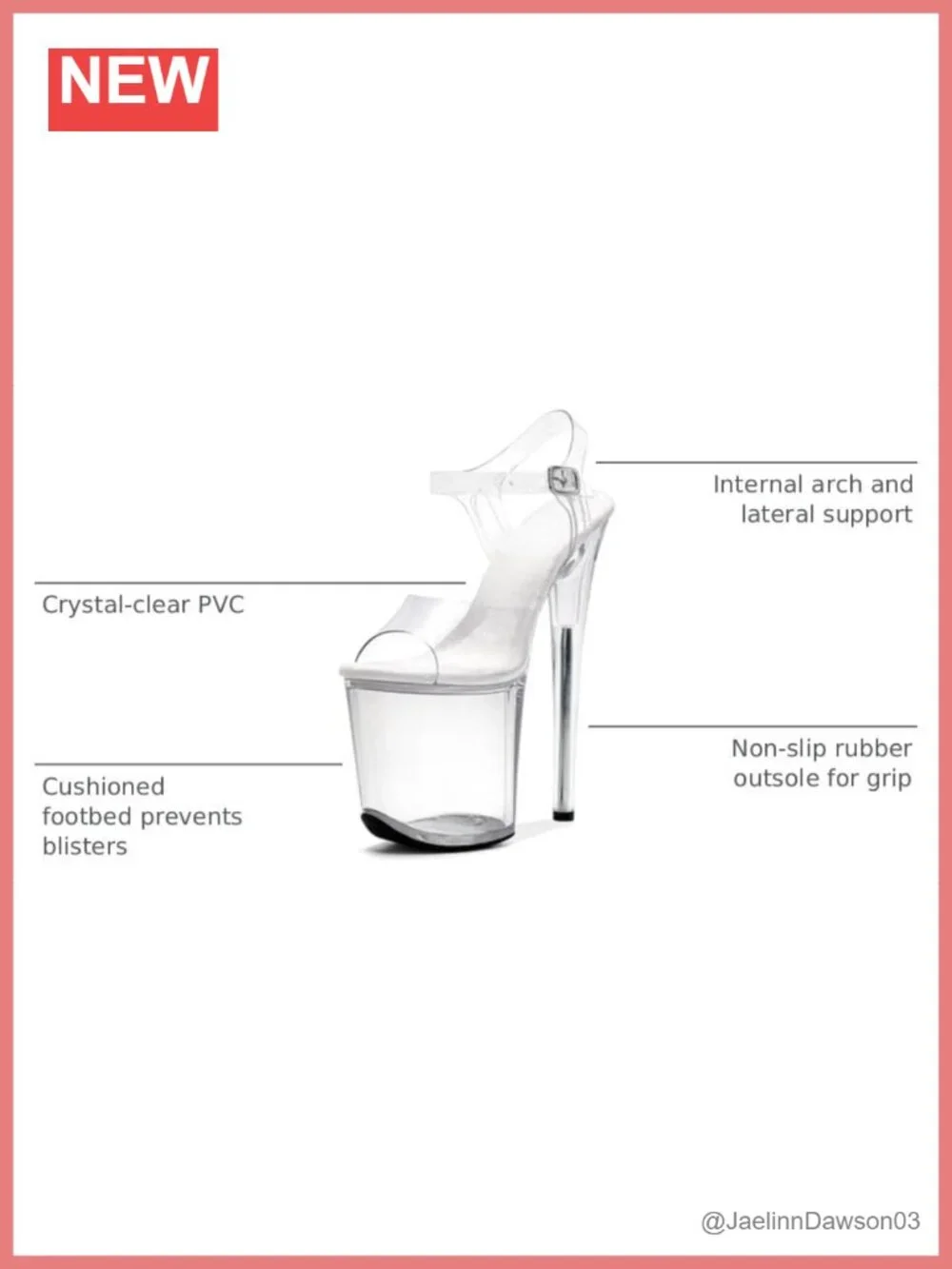 8 Inch Platform Stiletto Sandals for Women